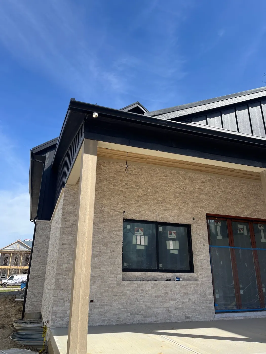 Fiber cement siding installed on a Coverdale home