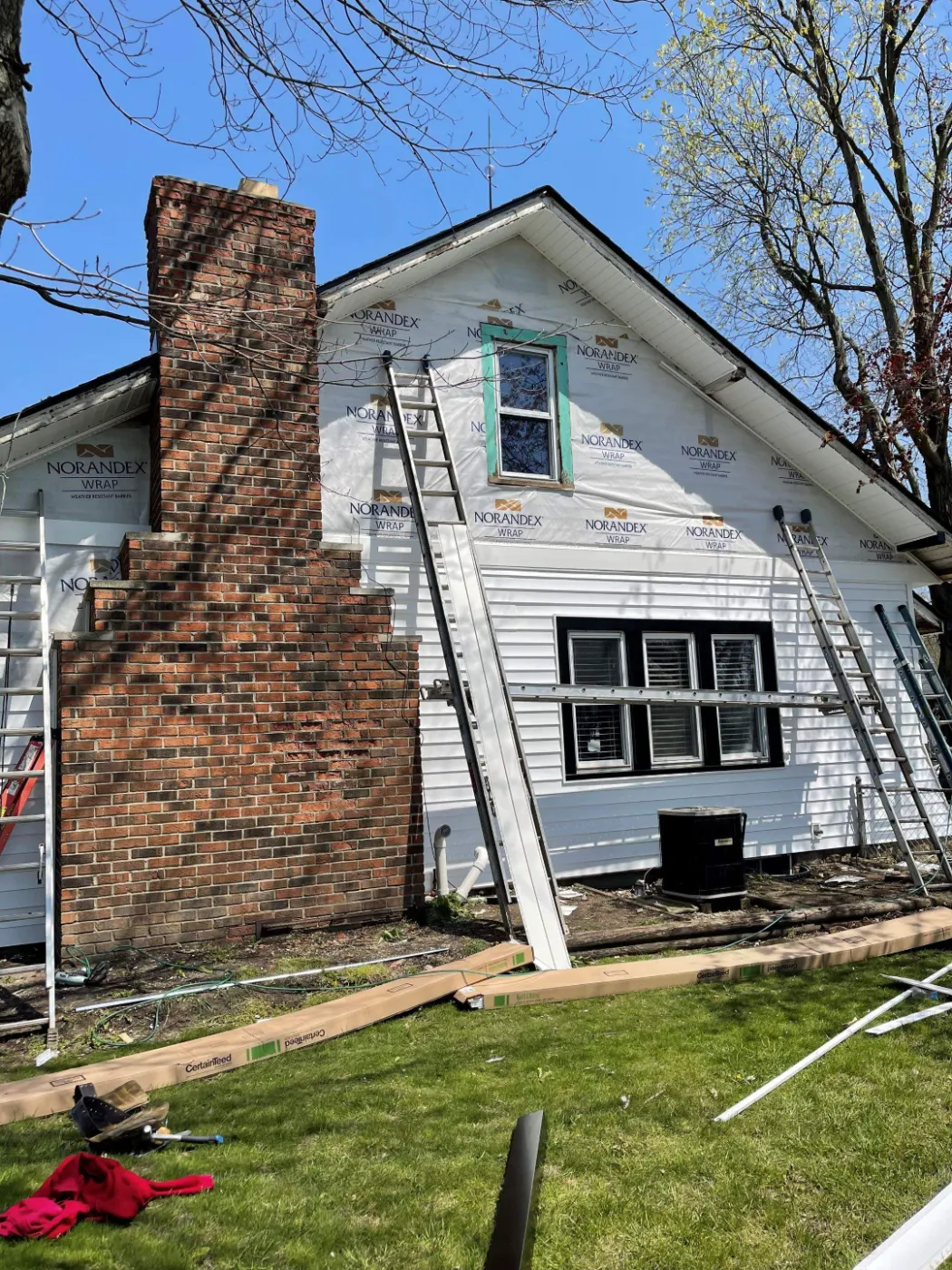 Trim and flashing detail on a Coverdale siding job